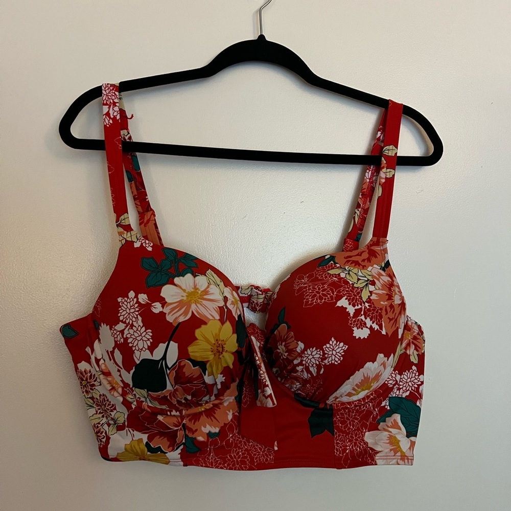 Torrid Red Underwire Bikini Top